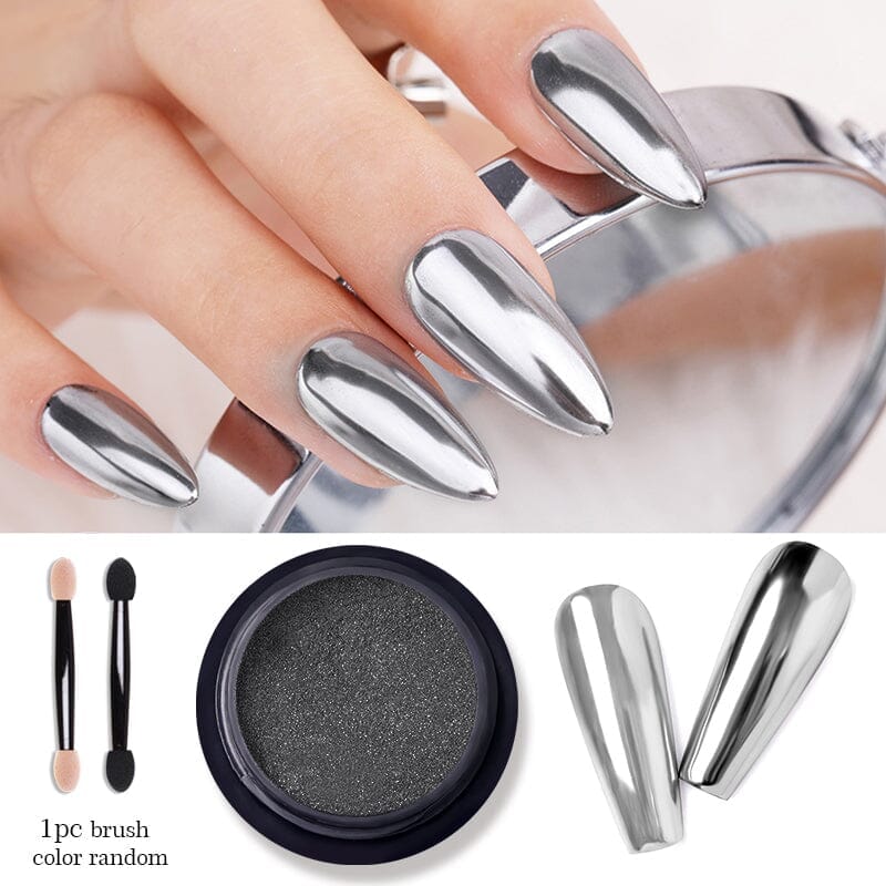Metallic Mirror Effect Chrome Nail Powder #06 - High Shine Nail Art Pigment for Gel Polish & Acrylic Nails - Perfect for Salon, Home Manicure & Nail Art Designs