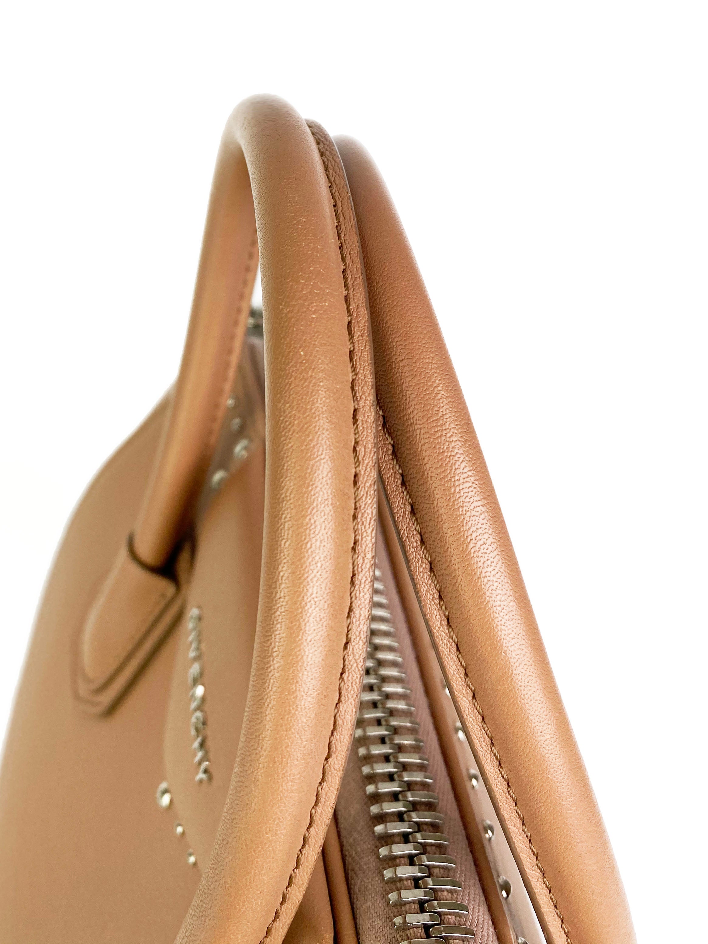 Givenchy Small Antigona Studded Tote Bag in Nude Pink | Luxury Designer Handbag for Women | Perfect for Work, Travel & Evening Events