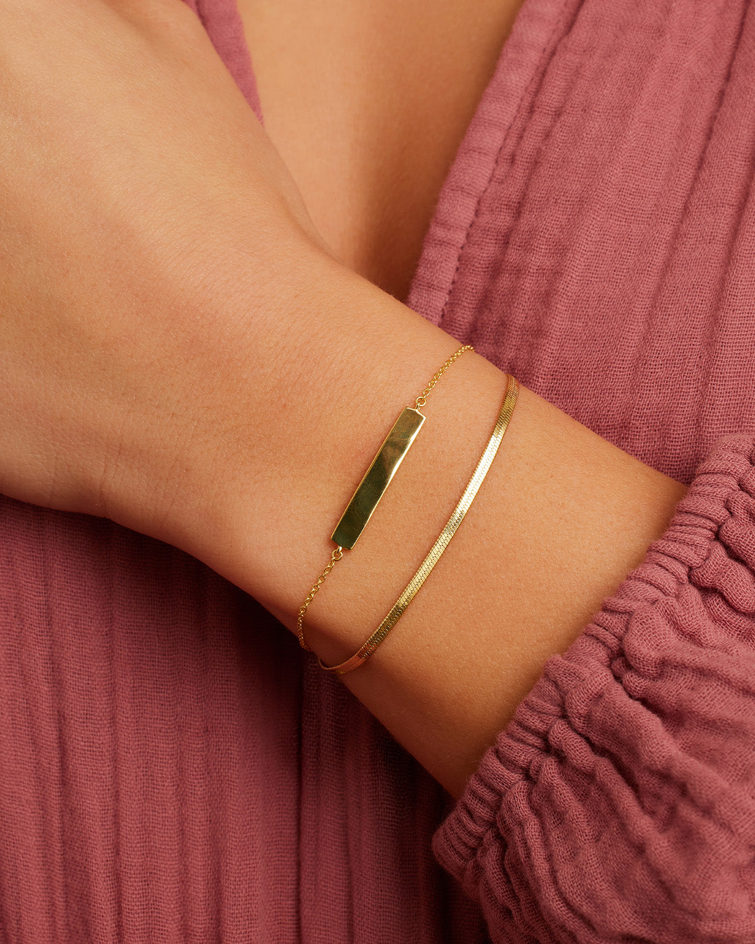 Custom Adjustable Gold Plate Bracelet - Elegant & Stylish Jewelry for Women, Perfect for Parties, Weddings & Everyday Wear