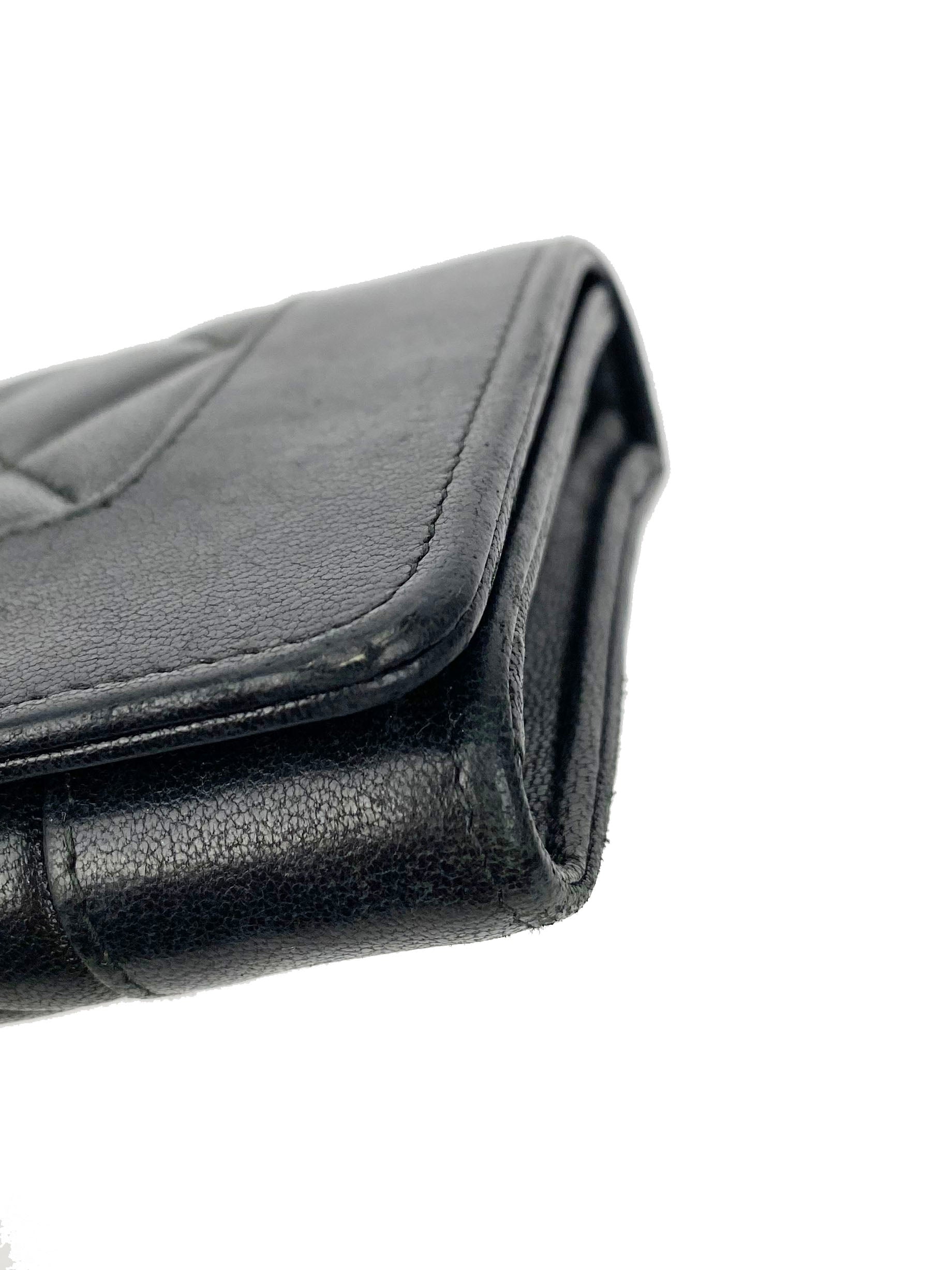 Chanel Black Lambskin Wallet for Women - Luxury Leather Card Holder & Coin Purse - Perfect for Everyday Use, Travel, and Gifts
