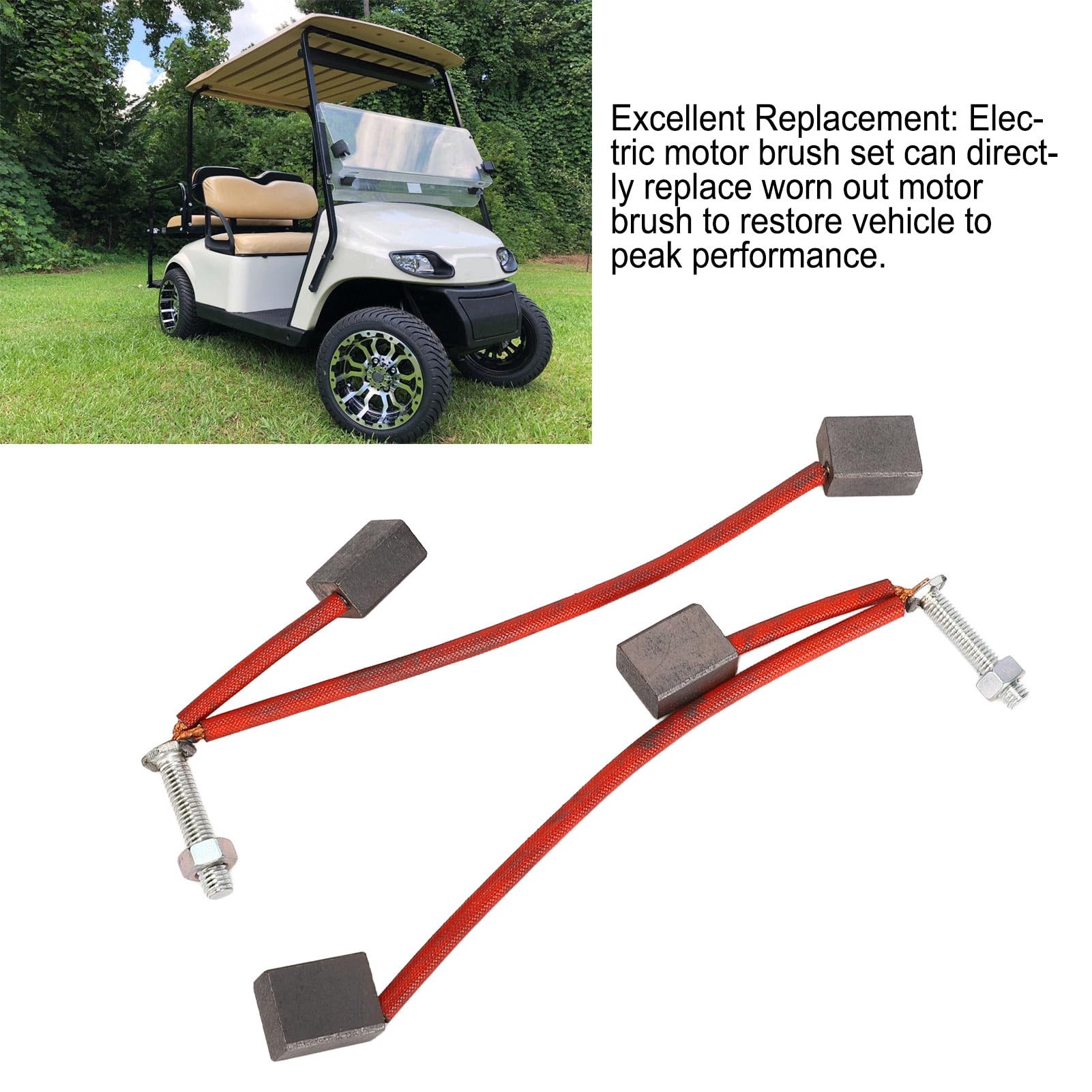 2PCS Car Starter Motor Brush Set Replacement 103347301 114-01-2034AS for Club Car Precedent 2001-Up & EZGO 2008-Up - Compatible with Golf Carts & Utility Vehicles