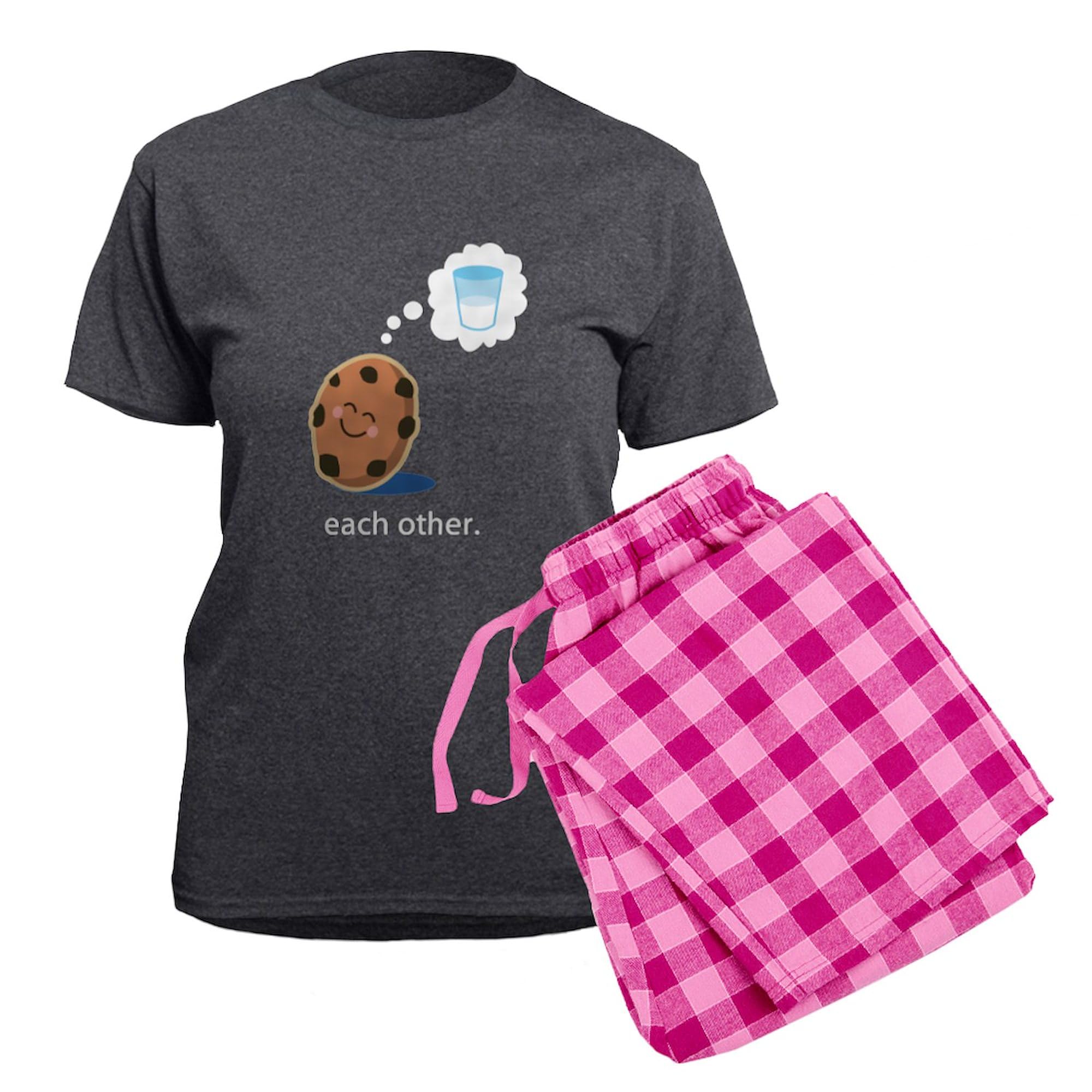 Couples Matching Pajama Set - Women's Charcoal Novelty Sleepwear | Made For Each Other | Perfect for Valentine's Day, Anniversary Gifts & Cozy Nights