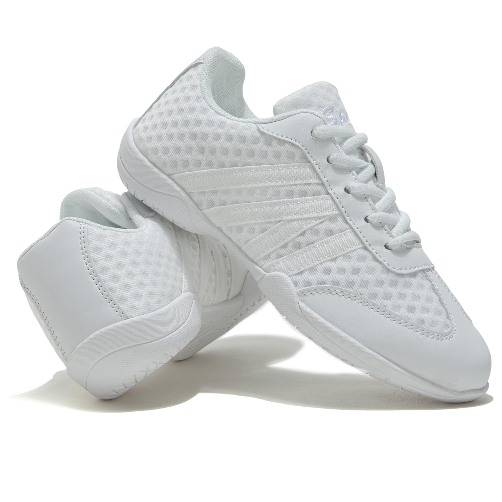 White Cheer Shoes for Girls Women Youth - Cheerleading Competition Dance Tennis Sports Training Shoes - Breathable Soft Comfortable Kids Sneakers for Gym School Performance