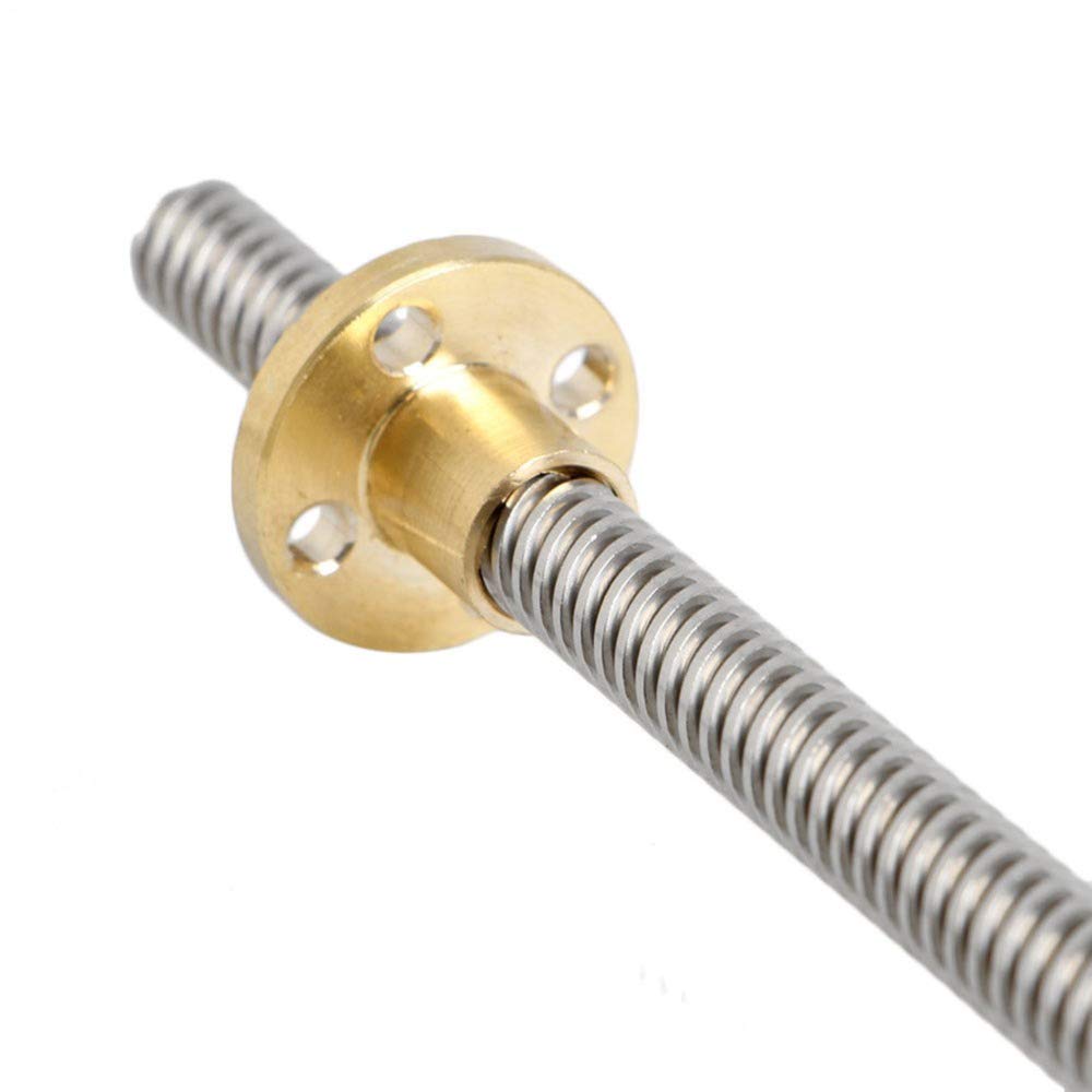 8mm Acme Threaded Rod Stainless Steel Leadscrew with T8 Nut - 400mm Precision Shaft for CNC Machines & 3D Printers | DIY Robotics, Linear Motion Systems, and Automation Projects