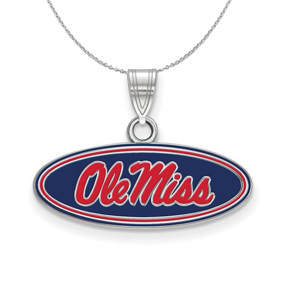 Mississippi Black Bow Sterling Silver Pendant Necklace for Gifts & Graduation