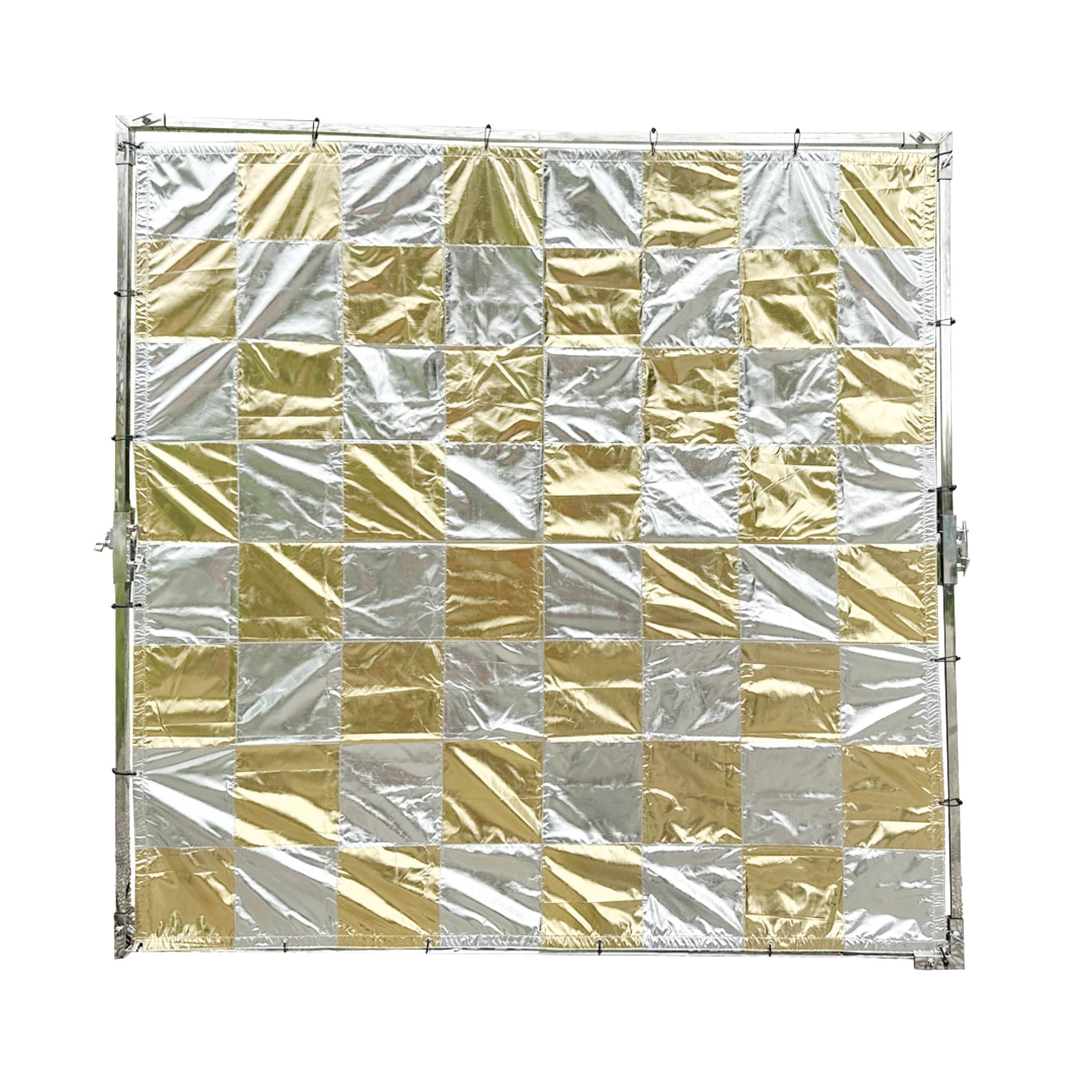 Premium Silver & Gold Checkerboard Fabric Backdrop for PiXAPRO Butterfly Frame - Perfect for Photography, Videography, and Studio Backgrounds