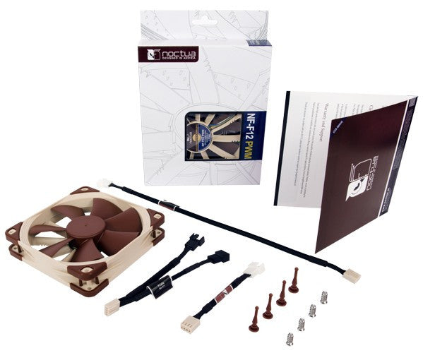 Noctua NF-F12 PWM 120mm Premium Cooling Fan - High Performance, Quiet PC Case & CPU Cooler for Gaming, Workstations & Home Theater PCs