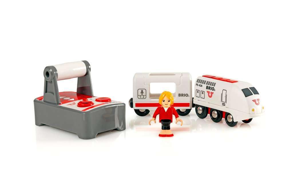 BRIO 63351000 Remote Control Train Set for Kids - Electric Toy Train with Wireless Remote - Perfect for Travel, Birthday Gifts & Indoor Playtime Fun
