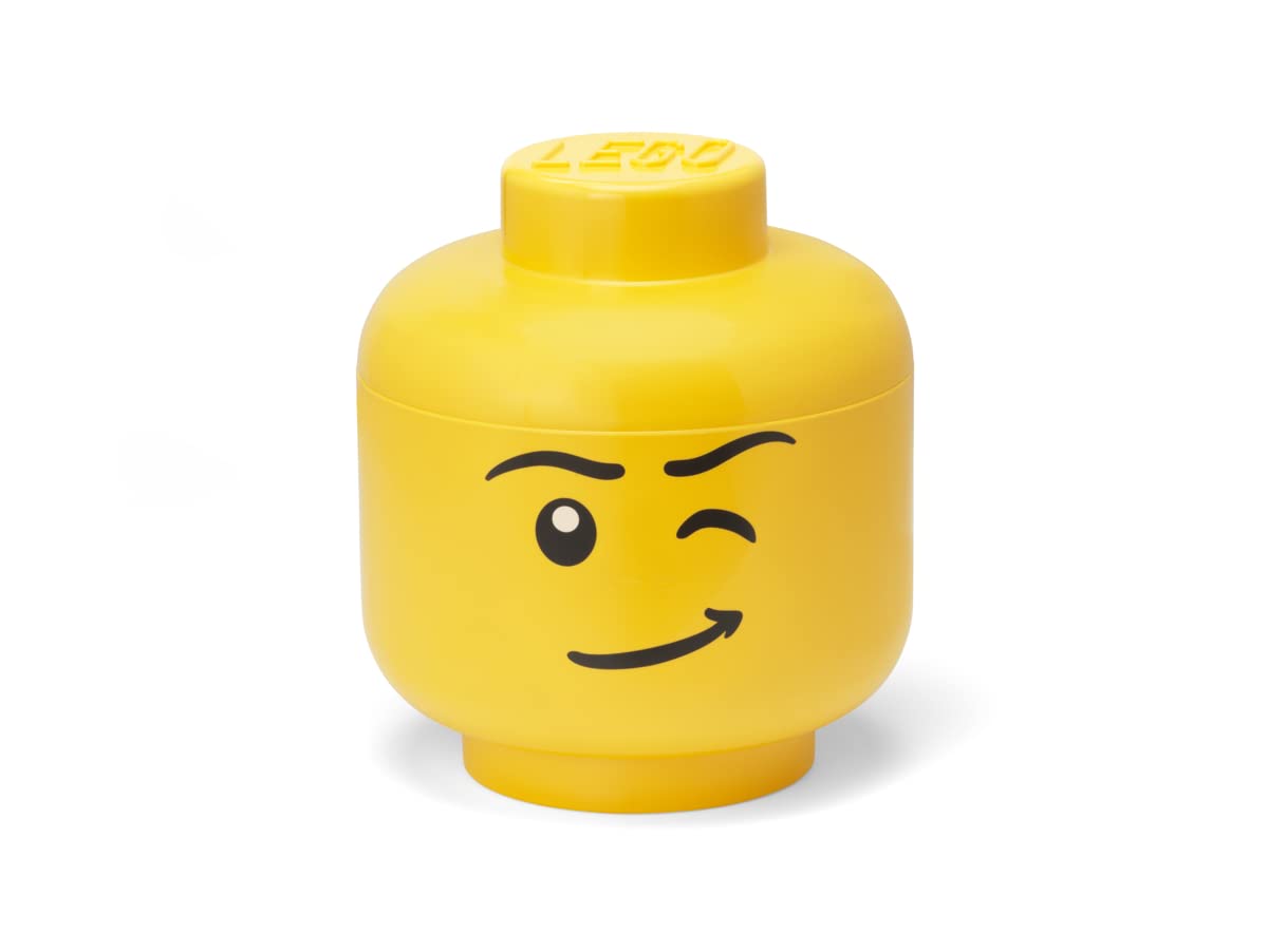 LEGO Storage Head Large Yellow - Creative Toy Organizer for Kids Room & Playroom - Perfect for LEGO Brick Storage and Display