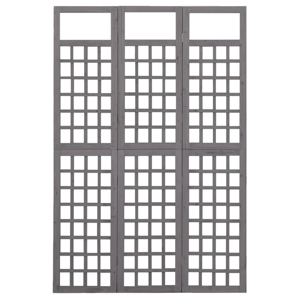 CHARMMA 3-Panel Solid Fir Wood Room Divider Privacy Screen - 47.6