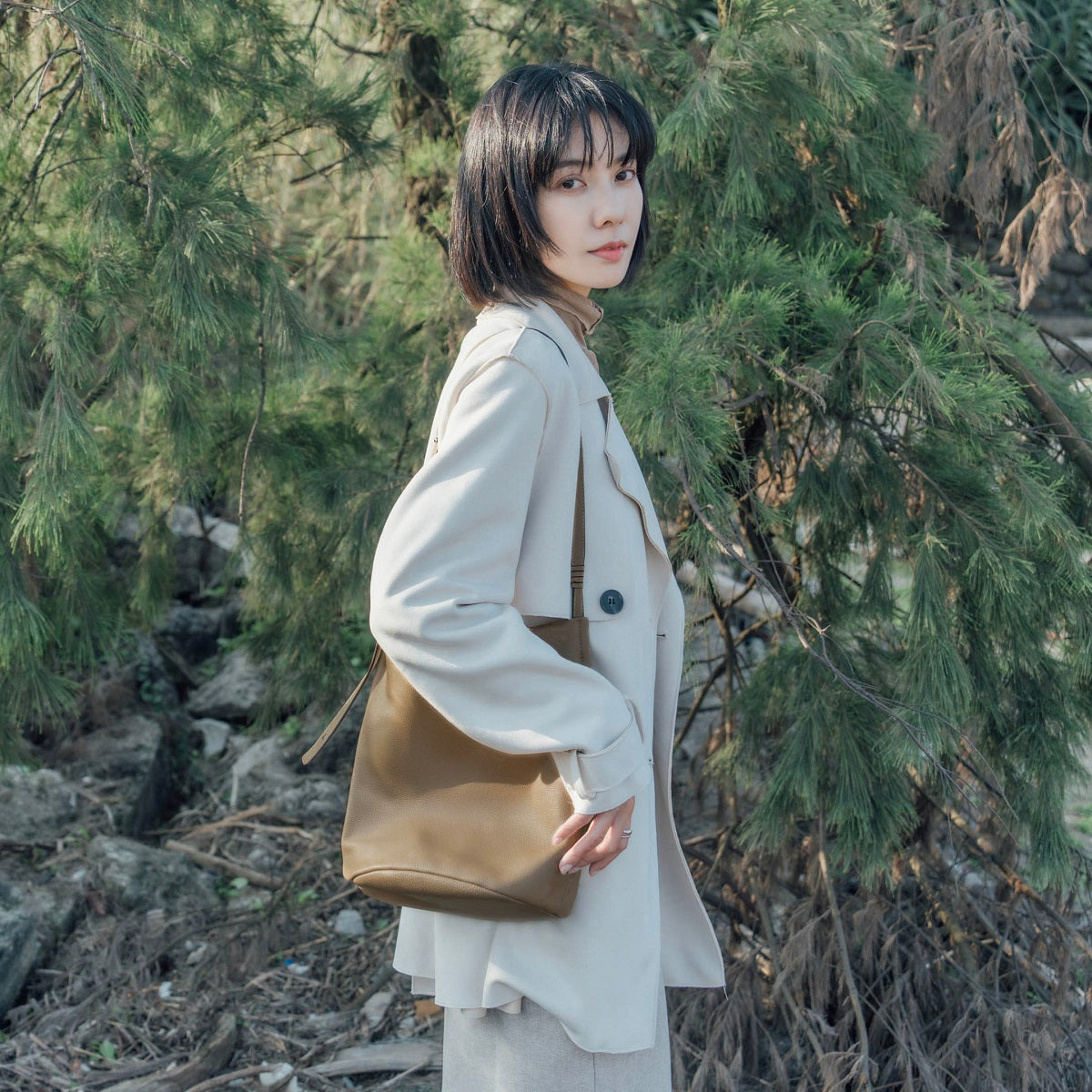 Narissa Genuine Leather Bucket Bag for Women - Stylish Crossbody Shoulder Handbag - Perfect for Work, Travel & Everyday Use