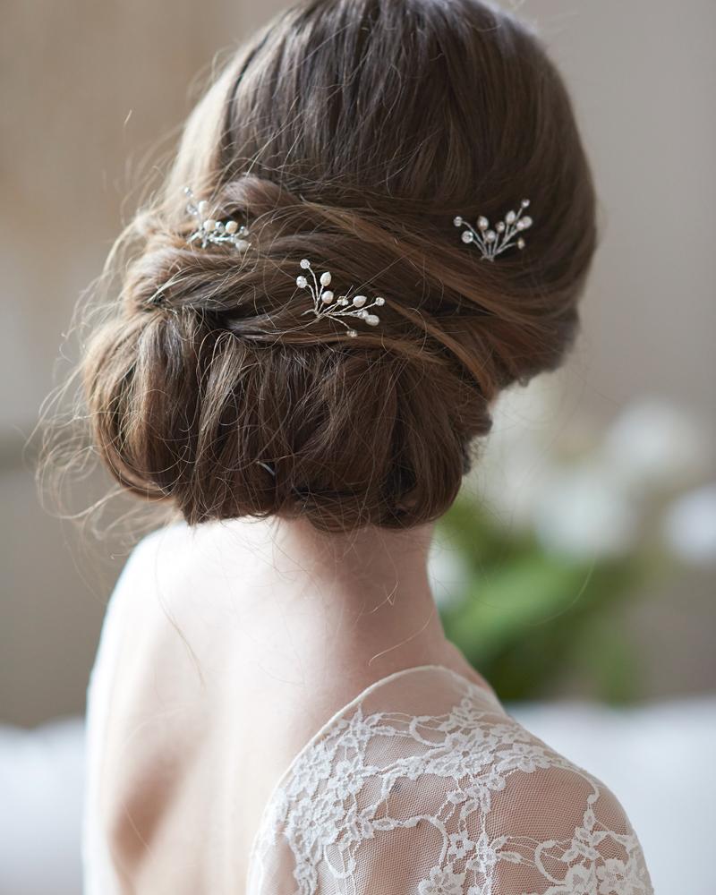 Freshwater Pearl Hair Pins for Women - Elegant Bridal Hair Accessories Set of 3 - Perfect for Weddings, Prom, Parties & Special Occasions