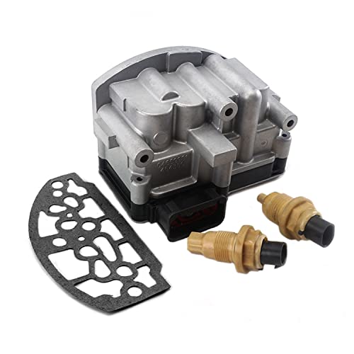 5140429AA 5015646AC Shift Solenoid Block Assembly Kit with Input & Output Speed Sensors & Gasket for A604 41TE Transmission - Compatible with Dodge Chrysler Jeep Vehicles - Smooth Gear Shifting Solution