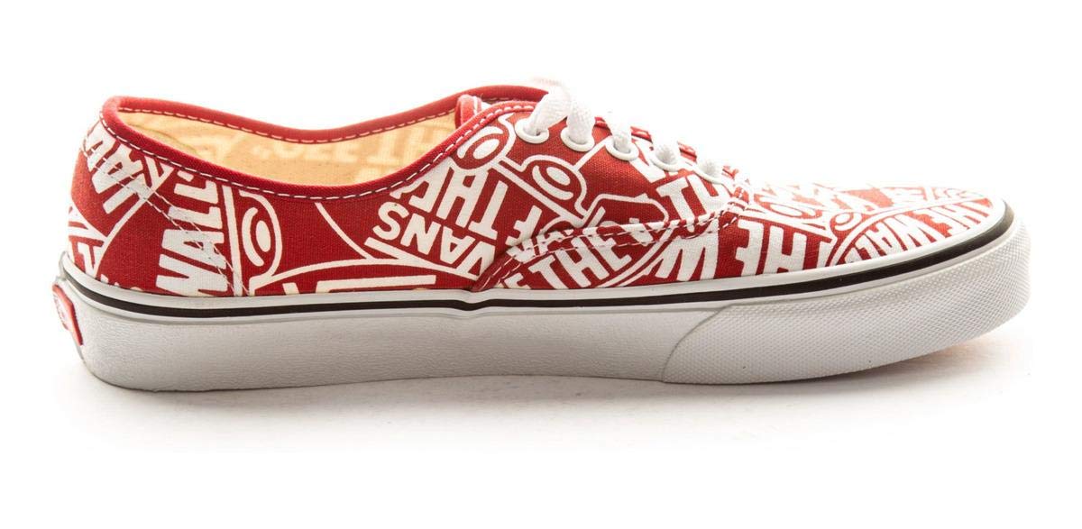 Vans Authentic Off The Wall Skate Shoes - Classic Red & True White Sneakers for Men & Women | Perfect for Skateboarding, Casual Wear & Street Style Fashion