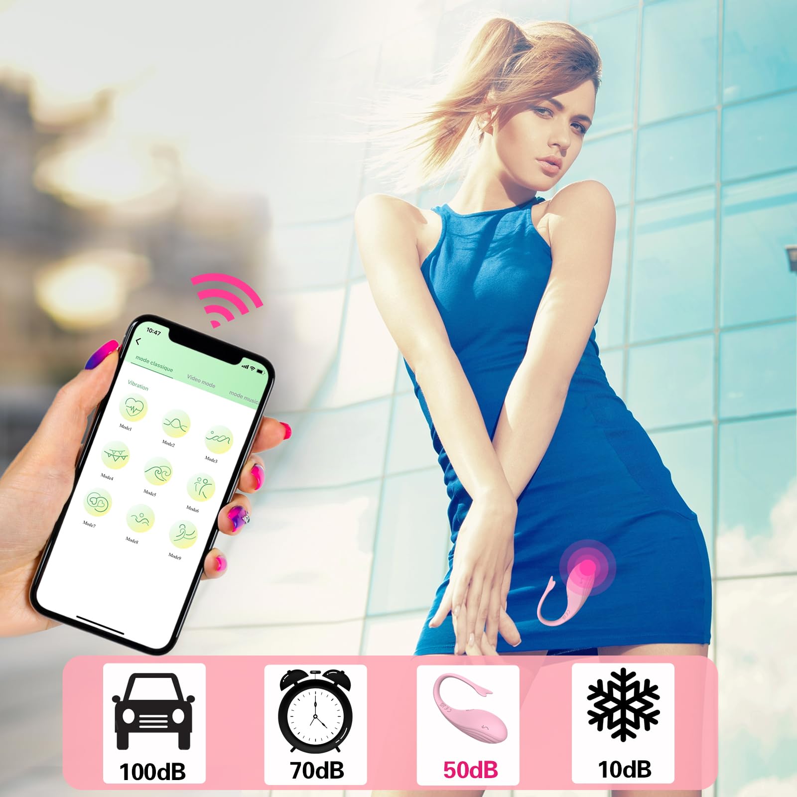 Remote Control Wearable Vibrator for Women - G Spot Stimulator with APP & 9 Vibration Modes, Mini Egg Vibrator for Couples Play | Long Distance Lover Toy, Discreet Wearable Adult Toy for Home & Travel Use