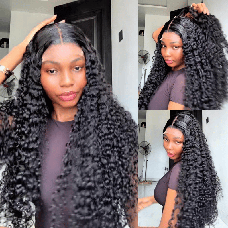 Premium 5x5 Transparent HD Lace Frontal Wig - 250% Density Super Double Drawn Human Hair Wig with Tiny Curls for Women | Perfect for Daily Wear, Parties & Special Occasions