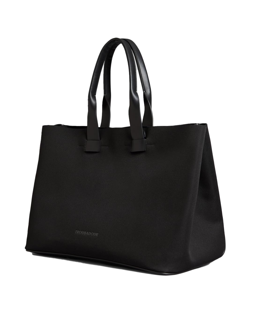 Troubadour Featherweight Vegan Tote Bag - Lightweight Waterproof Laptop Bag for Women & Men - Business Travel & Everyday Use - Spacious Minimalist Work Bag with Padded Laptop Sleeve (Black) - Perfect for Office, Commute & Weekend Getaways