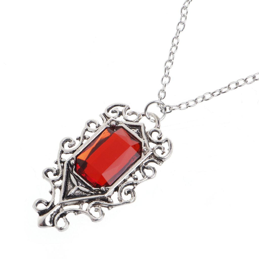 Isabelle Lightwood Ruby Pendant Necklace - The Mortal Instruments City of Bones Inspired Jewelry | Perfect Gift for Fans, Cosplay & Party Accessories | Elegant Statement Piece for Halloween, Comic Con & Special Occasions