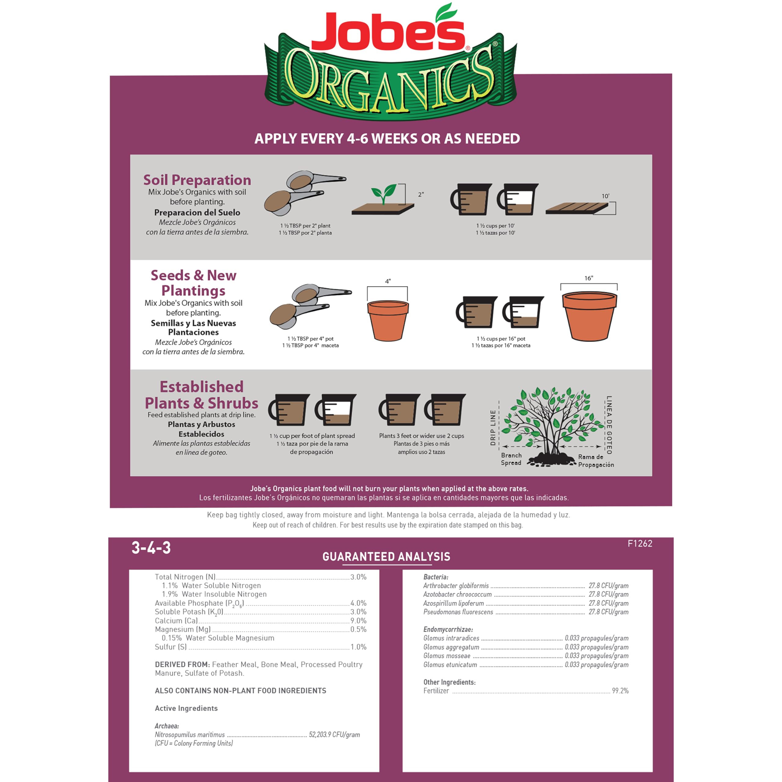 Organic Rose Fertilizer by Jobe's - 4 lbs Granular Plant Food for Roses, Hydrangeas, Hibiscus & Flowering Shrubs - All-Natural Nutrient Boost for Vibrant Blooms - Perfect for Garden Beds, Containers & Landscape Plants