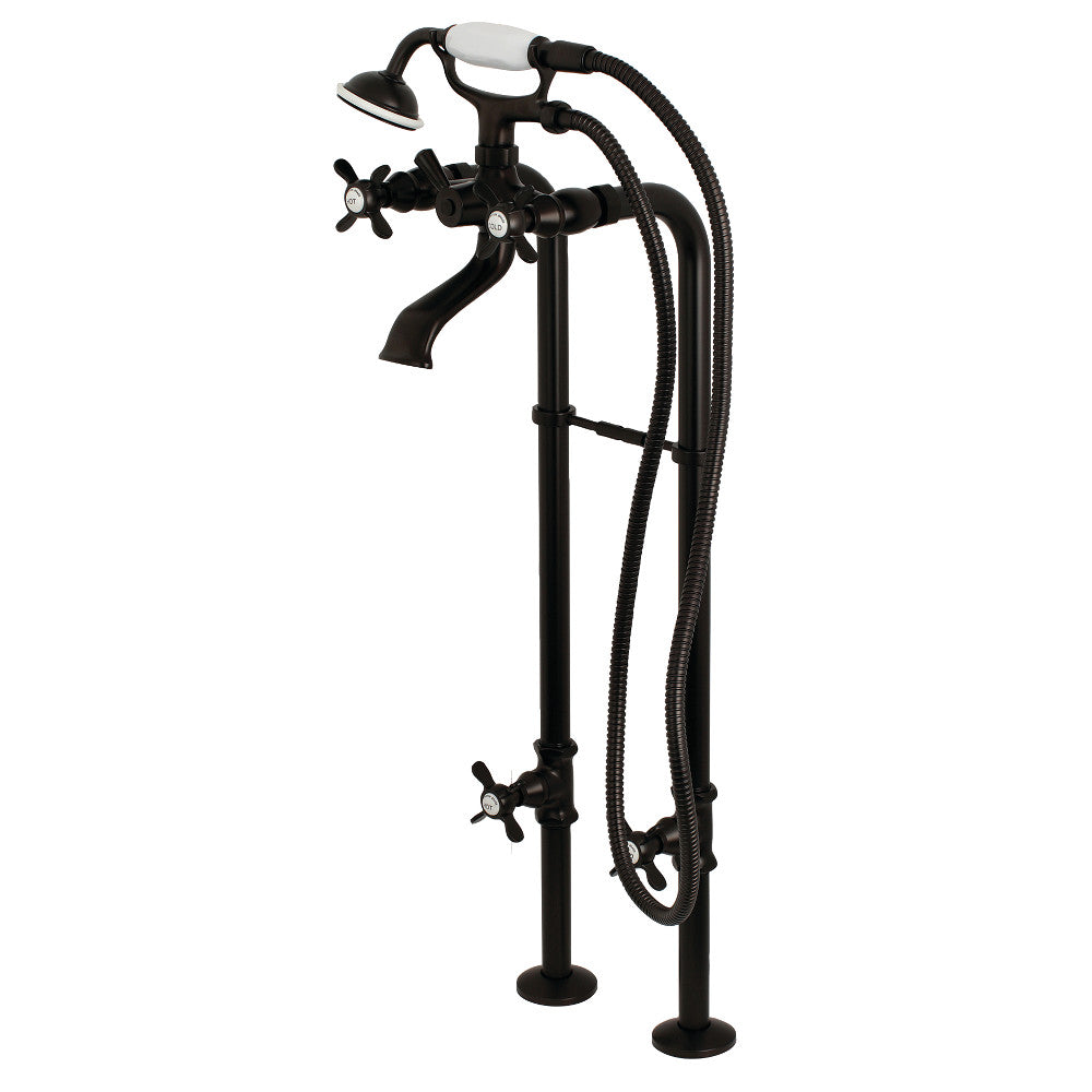 Kingston Brass CCK285K8 Kingston Freestanding Tub Faucet with Supply Line and Stop Valve
