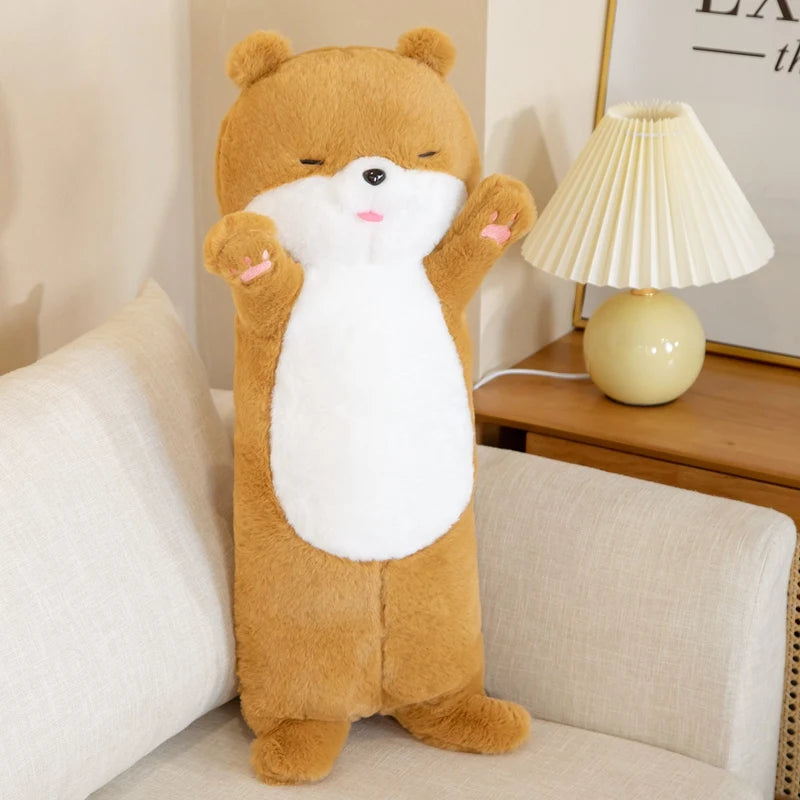 80cm Realistic Otter Plush Toy - Kawaii Wild Animal Stuffed Doll, Soft & Cute Anime Pillow for Kids | Perfect Gift for Birthdays, Room Decor & Cuddling Companion