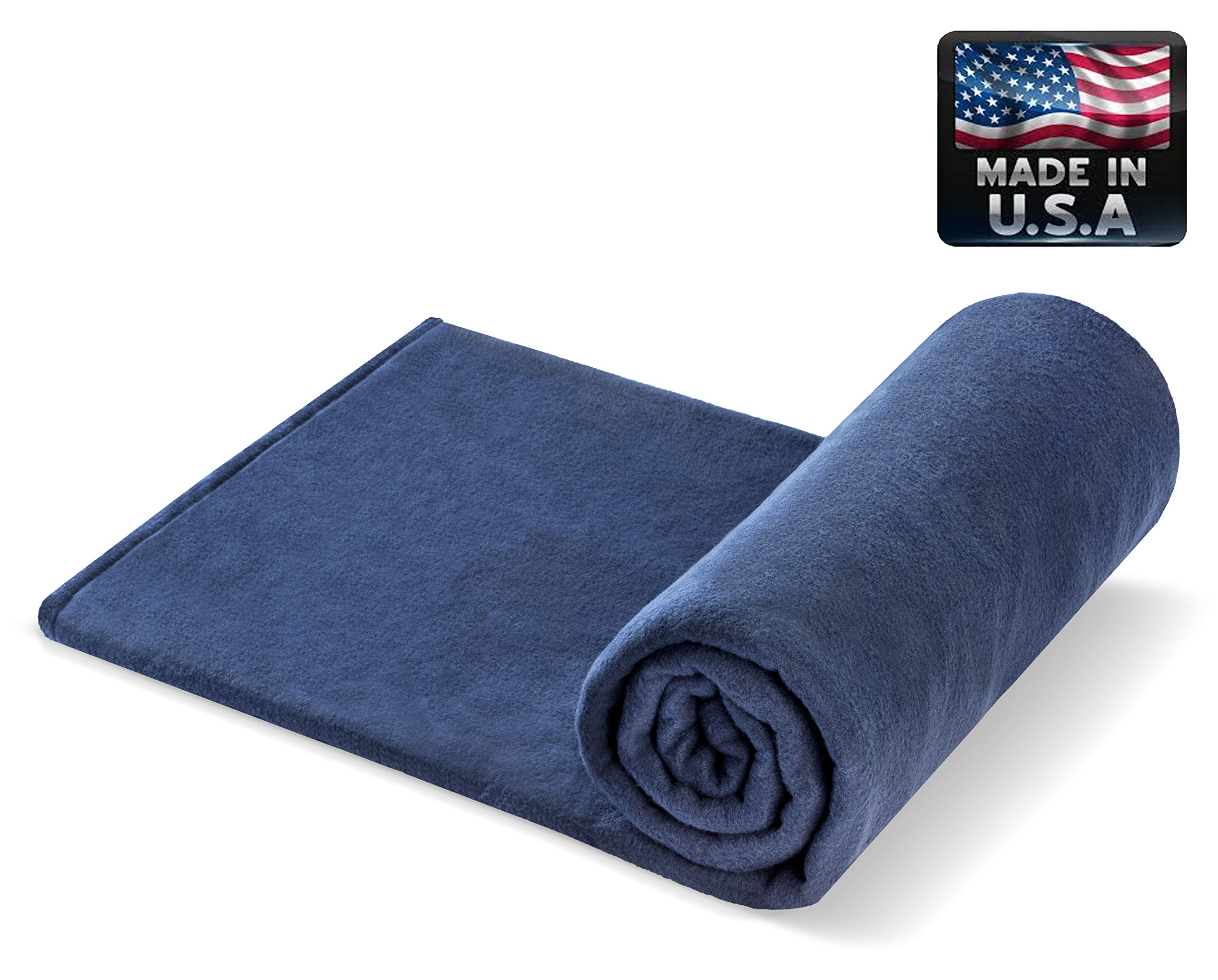 Premium Weighted Blanket for Adults – 21lbs Heavy Blanket, Navy Blue, 80