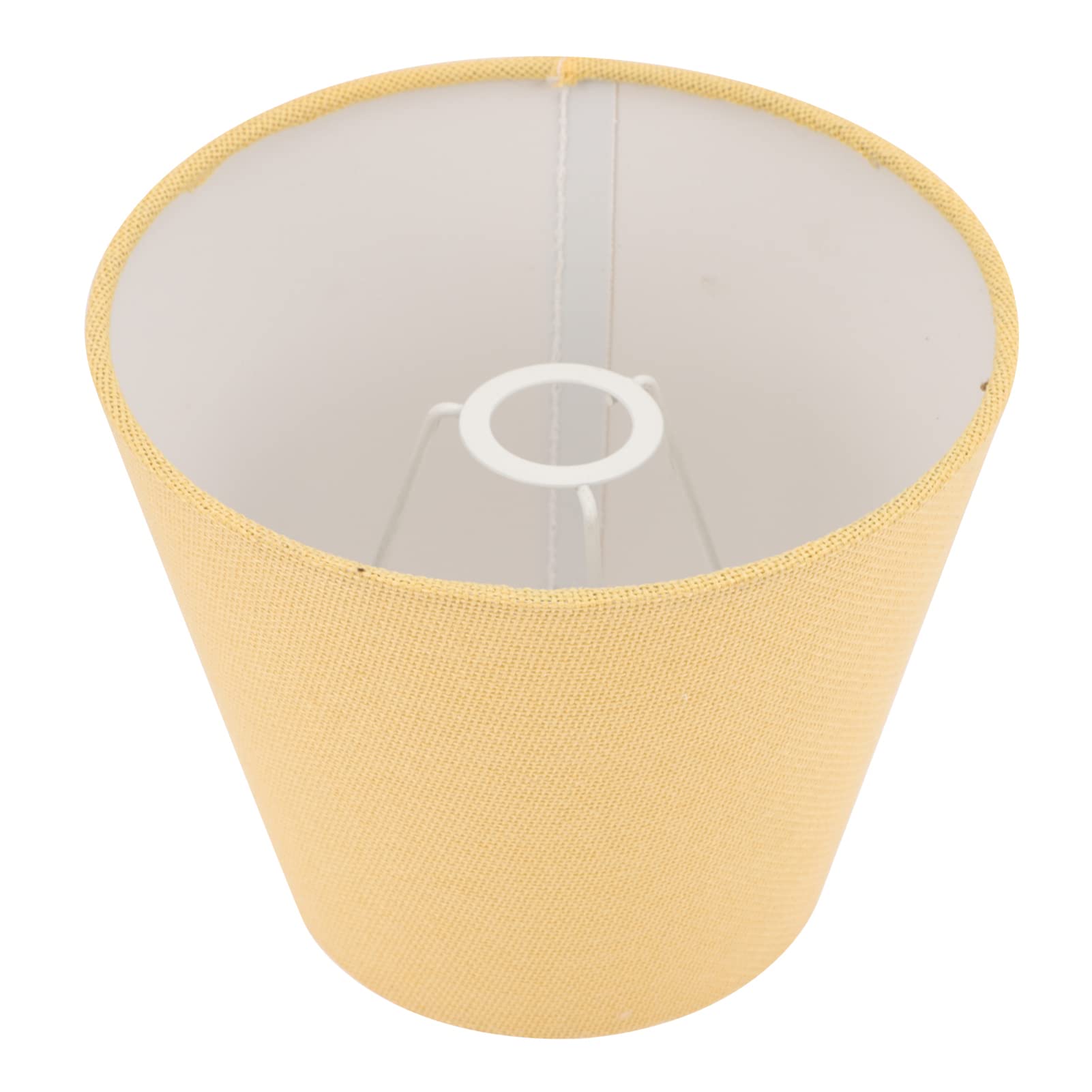 Modern Drum Lamp Shade - Yellow E14 Fitting for Table, Bedside & Floor Lamps - Perfect for Living Room, Bedroom & Office Lighting Decor