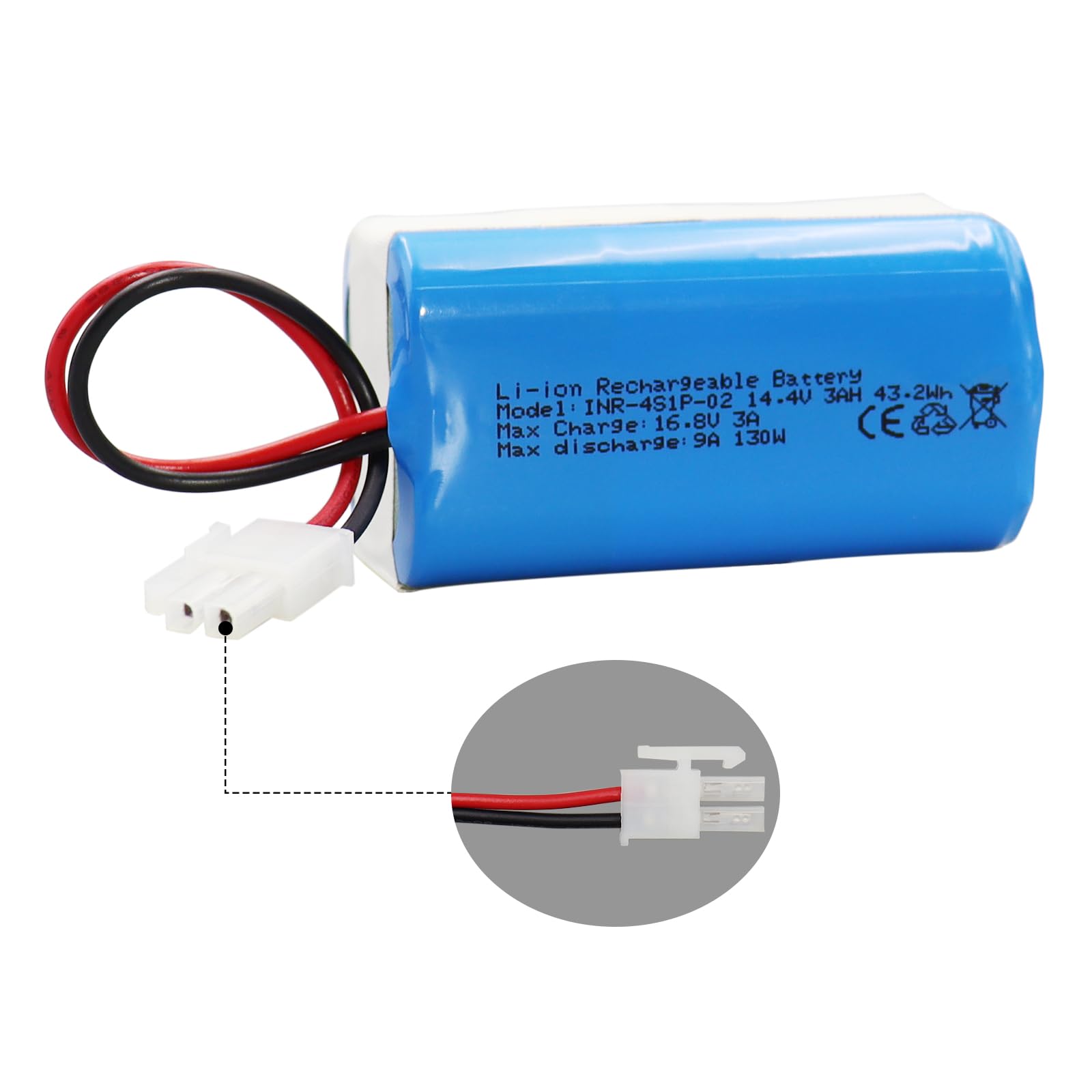 KBT 14.4V 3000mAh Replacement Battery for ILIFE A4s/A4s Pro/A6/A7/A8/A9 Robot Vacuum - High Capacity Long Lasting Power for Smart Home Cleaning Robots - Perfect for Hard Floors, Carpets & Pet Hair Removal