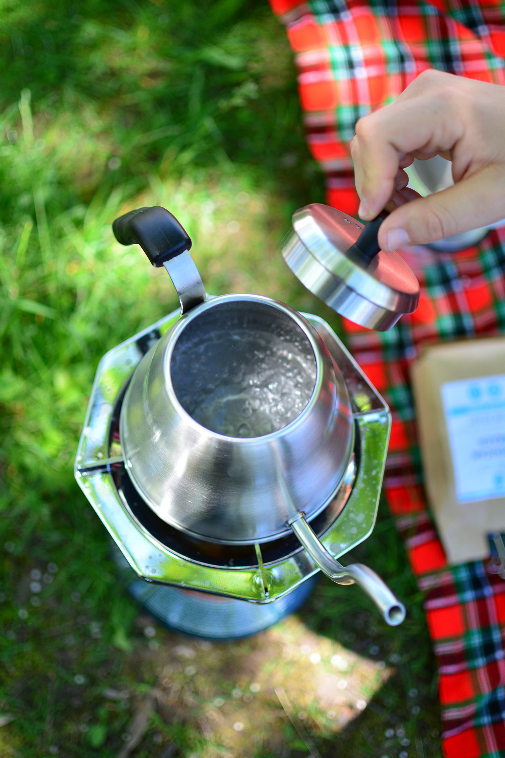 GROSCHE Marrakesh Gooseneck Kettle - 34oz Stainless Steel Stovetop Pour Over Coffee & Tea Kettle - Precise Pouring for French Press, Chemex & Drip Coffee - Perfect for Home Baristas & Tea Lovers