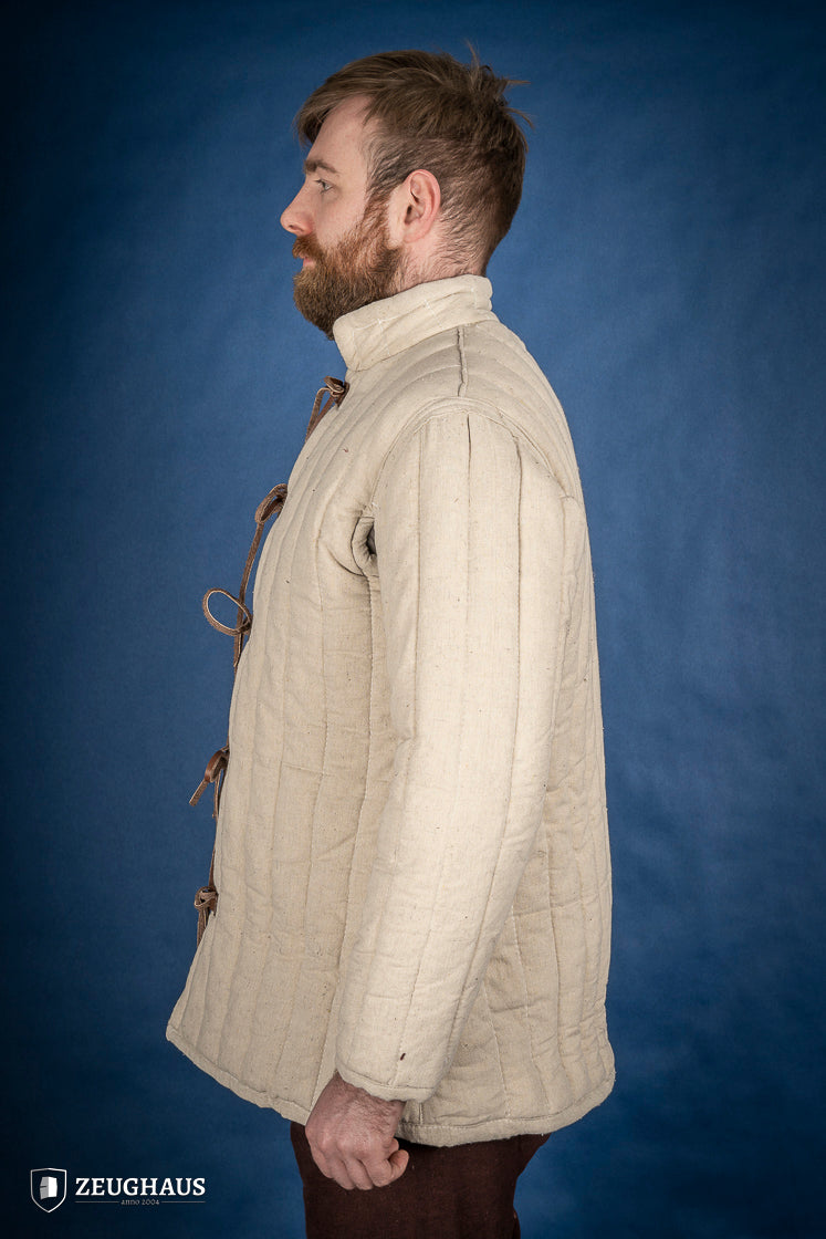 Medieval Thick Gambeson Natural Cotton Padded Armor - Perfect for LARP, Cosplay & Historical Reenactment