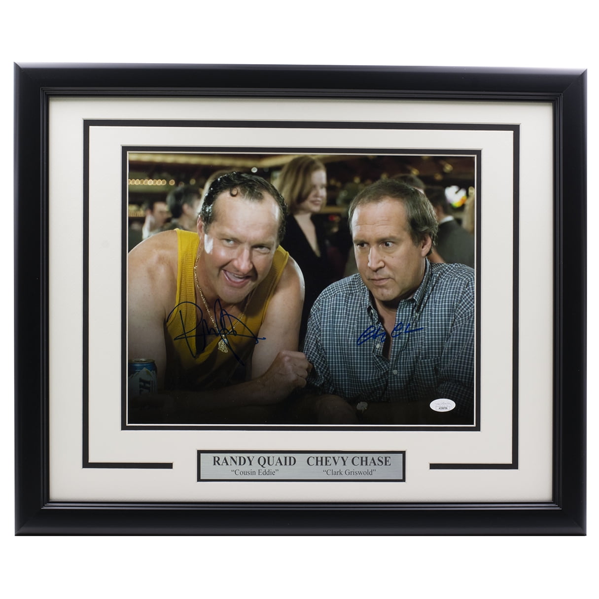 Authentic Chevy Chase & Randy Quaid Signed 11x14 Framed Photo - Vegas Vacation Movie Memorabilia with JSA Certificate - Perfect for Movie Fans, Collectors & Home Theater Decor
