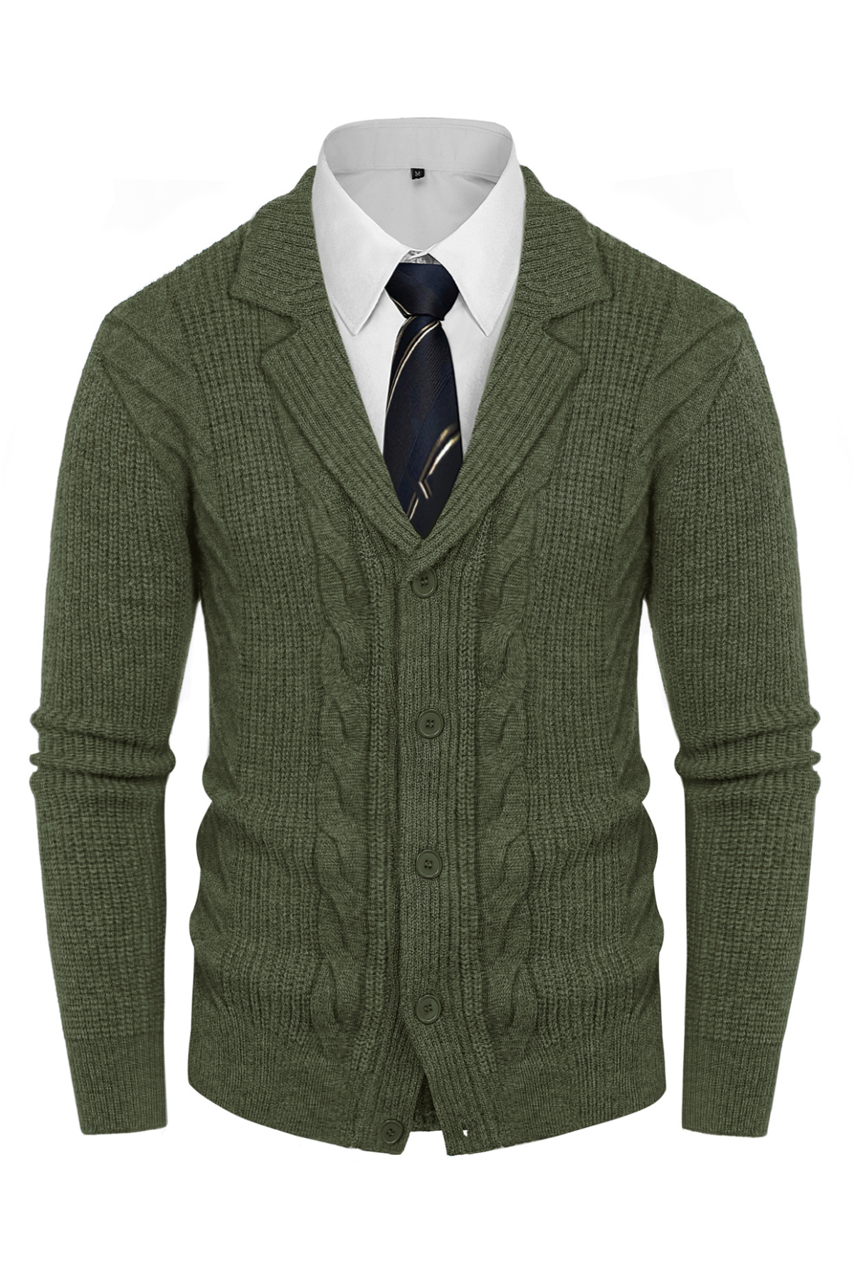 Men's Shawl Collar Cardigan Sweater - Casual Button Down Cable Knit Pullover for Fall & Winter - Perfect for Office, Date Night and Cozy Home Wear
