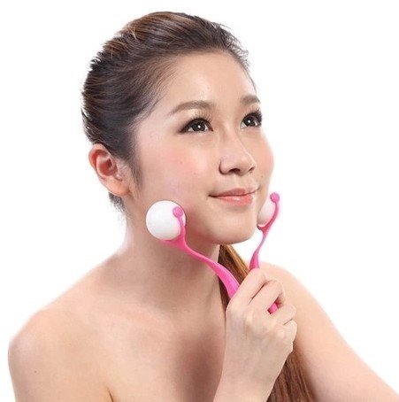 Dual-Sided Facial Massager Roller - Spherical Beauty Roller for Slimming, Lifting & Anti-Aging | Perfect for Home Spa, Skincare Routine & Relaxation Therapy