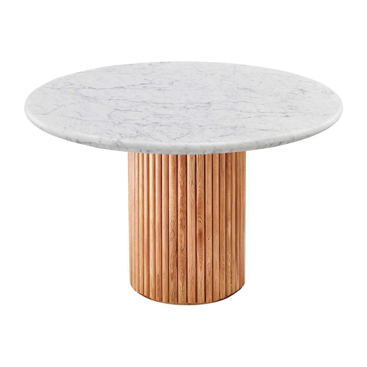 Elegant Cosmos Marble Dining Table - Modern Round Marble Top with Sturdy Metal Base for Dining Room, Kitchen, or Outdoor Patio