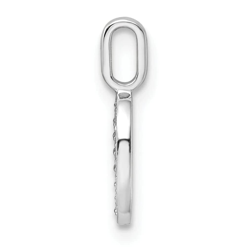 14K White Gold Diamond Women's Number 
