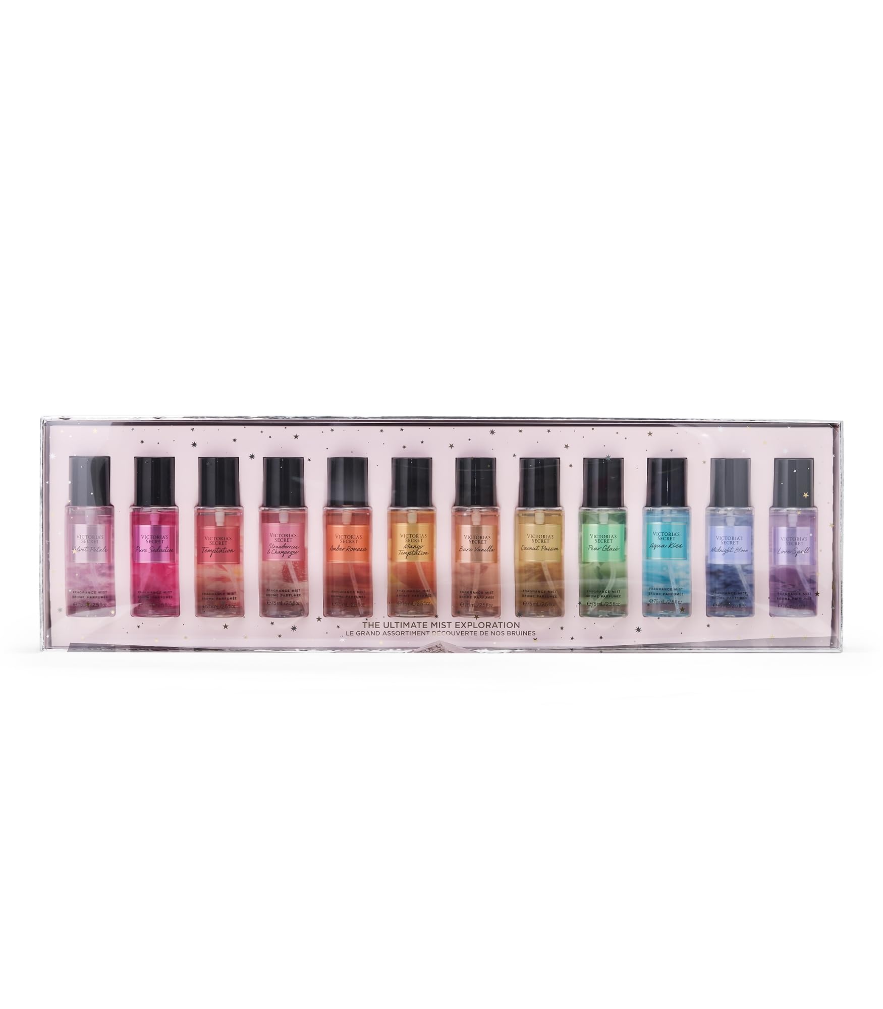 Victoria's Secret Mist Collection - 12 Piece Travel-Sized Body Mist Gift Set for Women, Perfect for Vacation, Gym & Everyday Fragrance Refresh