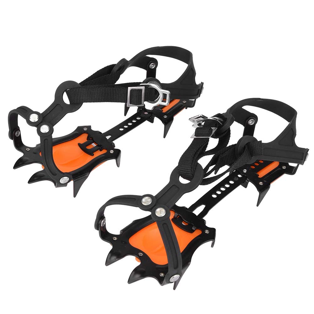 Traction Ice Cleats - Anti-Slip 10 Toothed Snow Crampons for Mountaineering & Hiking | Ice Climbing & Winter Camping Gear | Secure Grip for Hiking Boots on Snow & Ice