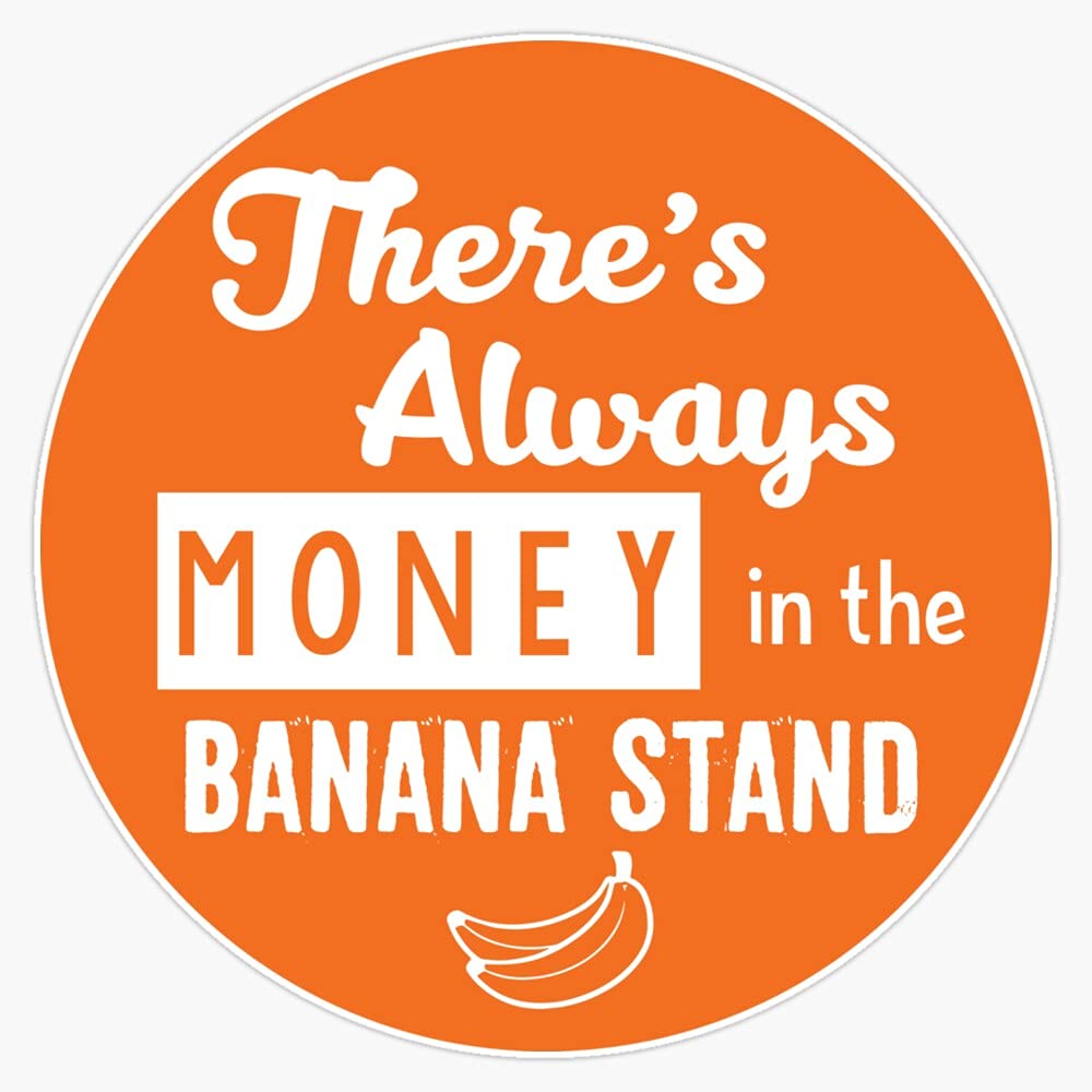 Banana Stand Sticker - Vinyl Waterproof Decal for Car, Laptop, Wall, Window & Bumper - 5 Inch Durable Sticker - Perfect for Home Decor, Office & Personalizing Belongings