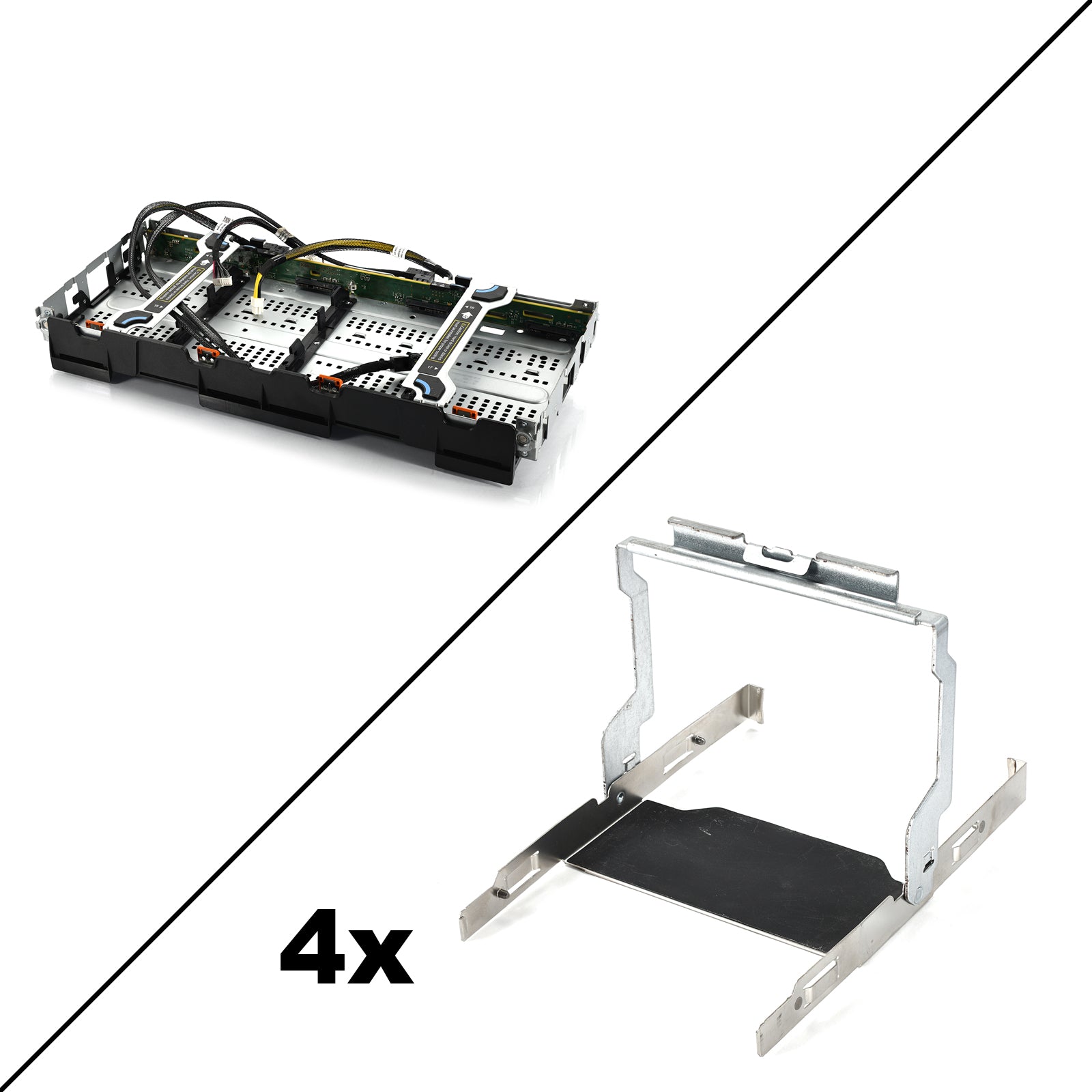 4 Bay LFF Mid Bay with Cables for Dell PowerEdge R740xd Server - Includes 4x 3.5