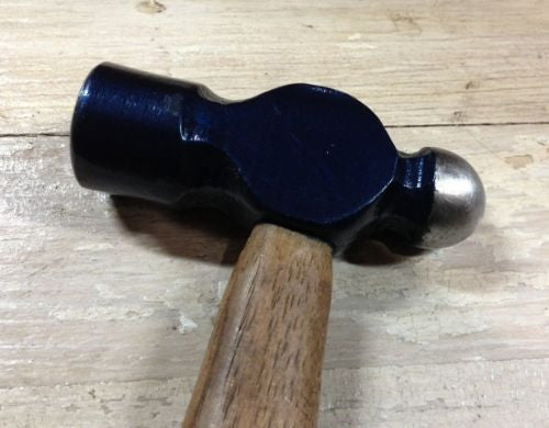 Premium 14 Oz HELLER Blacksmith Ball Peen Hammer with Ergonomic Handle - USA Made Forging & Metalworking Tool - Perfect for Blacksmithing, Jewelry Making, and DIY Metal Projects
