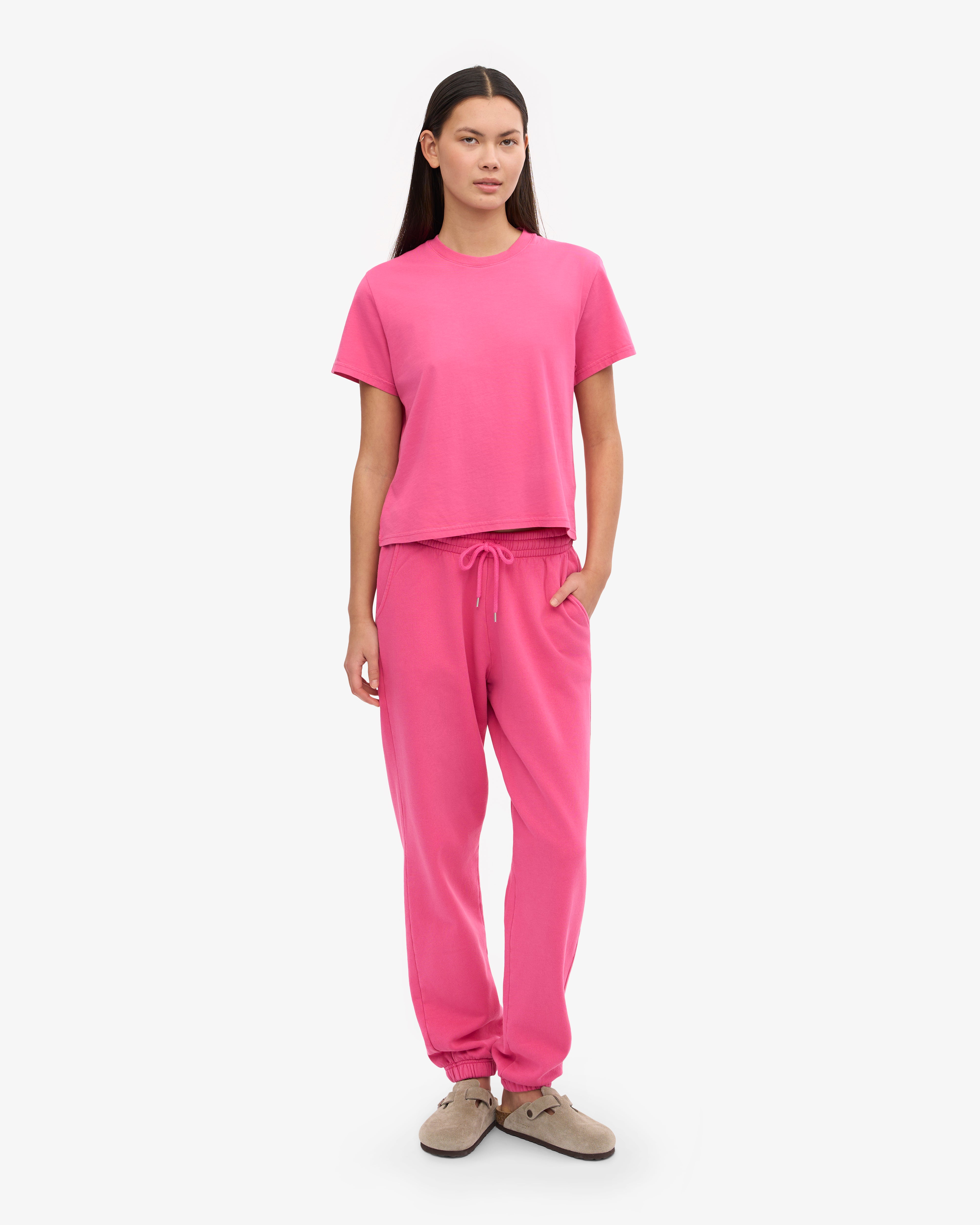 Organic Boxy Crop Tee - Soft Cotton Women's T-Shirt in Bubblegum Pink | Casual Wear, Street Style, Summer Outfits
