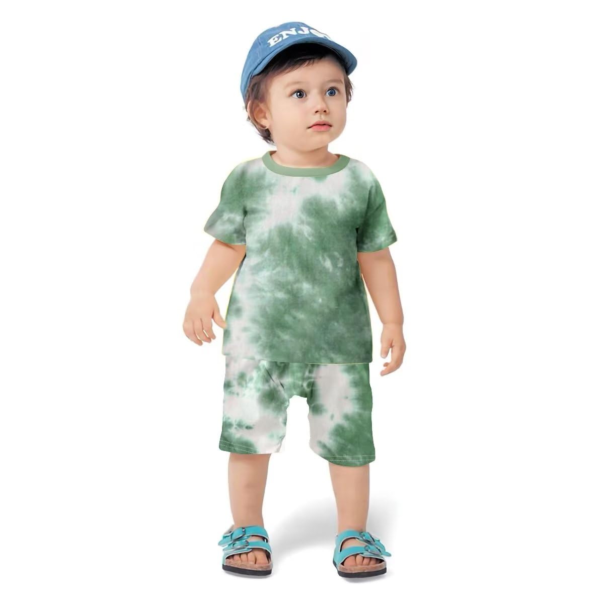 4-Piece Tie Dye Shirt & Shorts Set for Toddler Boys | Summer Outfits & Clothes | Playtime, Beach & Outdoor Activities