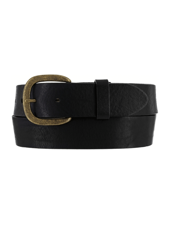 Justin 232BK Genuine Leather Work Belt for Men - Durable Black Casual Dress Belt for Business & Everyday Wear