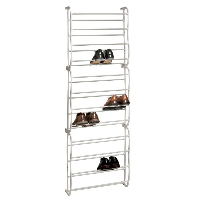 12-Tier Over-the-Door Shoe Organizer - Space Saving Shoe Storage for Closet, Bedroom & Entryway - Holds 36 Pairs of Shoes - Perfect for Small Spaces & Apartment Living