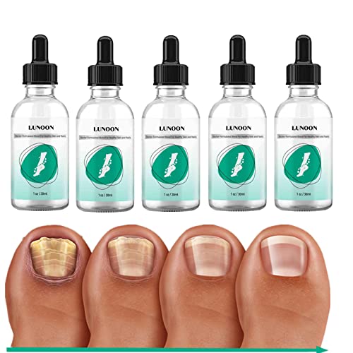 5PCS LUNOON Toenail Fungus Treatment Oil for Healthy Nails & Skin - Fast-Acting Antifungal Solution for Toenail Repair, Strengthening & Hydration - Perfect for Athletes, Pedicures & Daily Foot Care