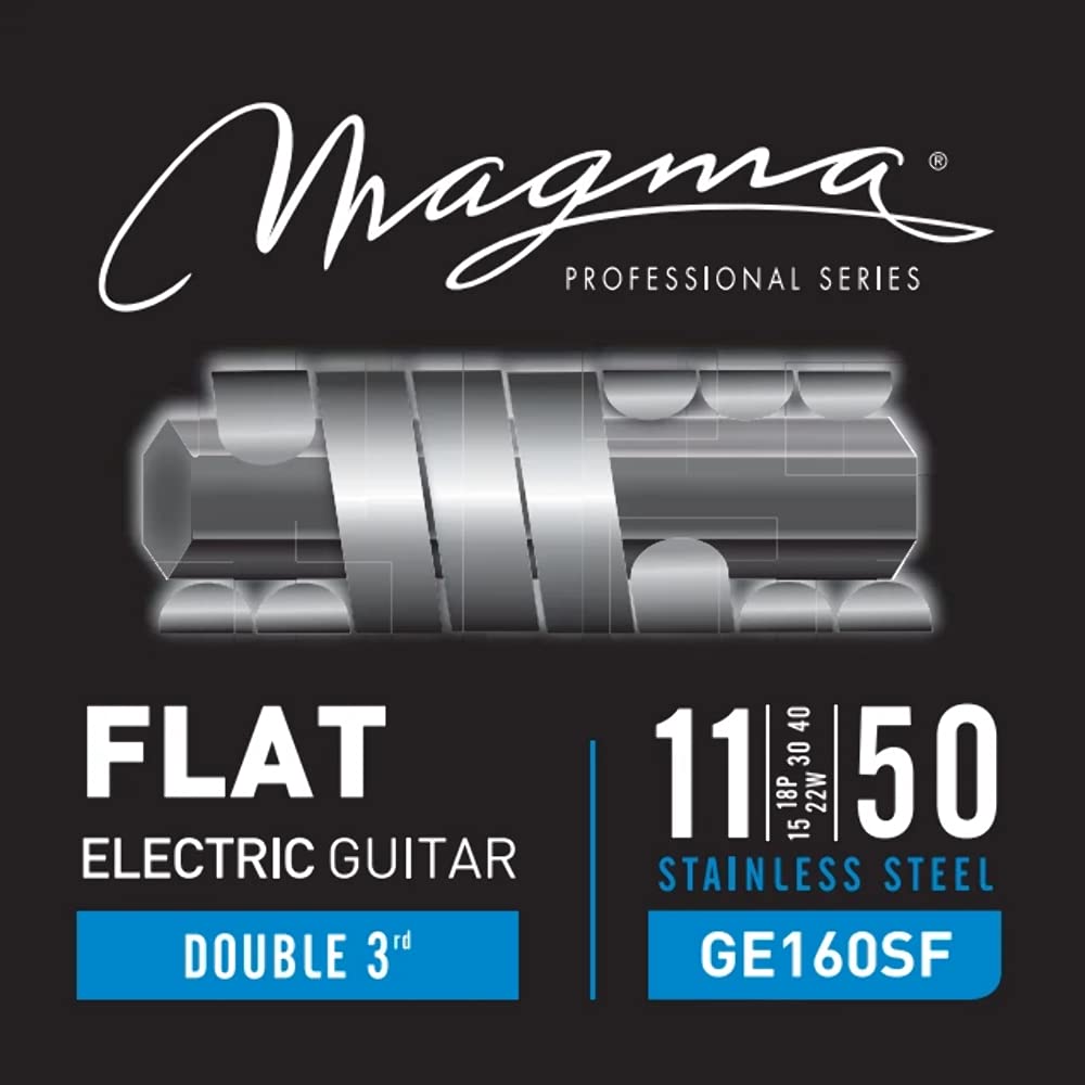 GE160SF Light Gauge Flatwound Electric Guitar Strings Set .011-.050 Stainless Steel - Smooth Playability for Jazz, Blues & Rock - Perfect for Fender, Gibson & Ibanez Guitars