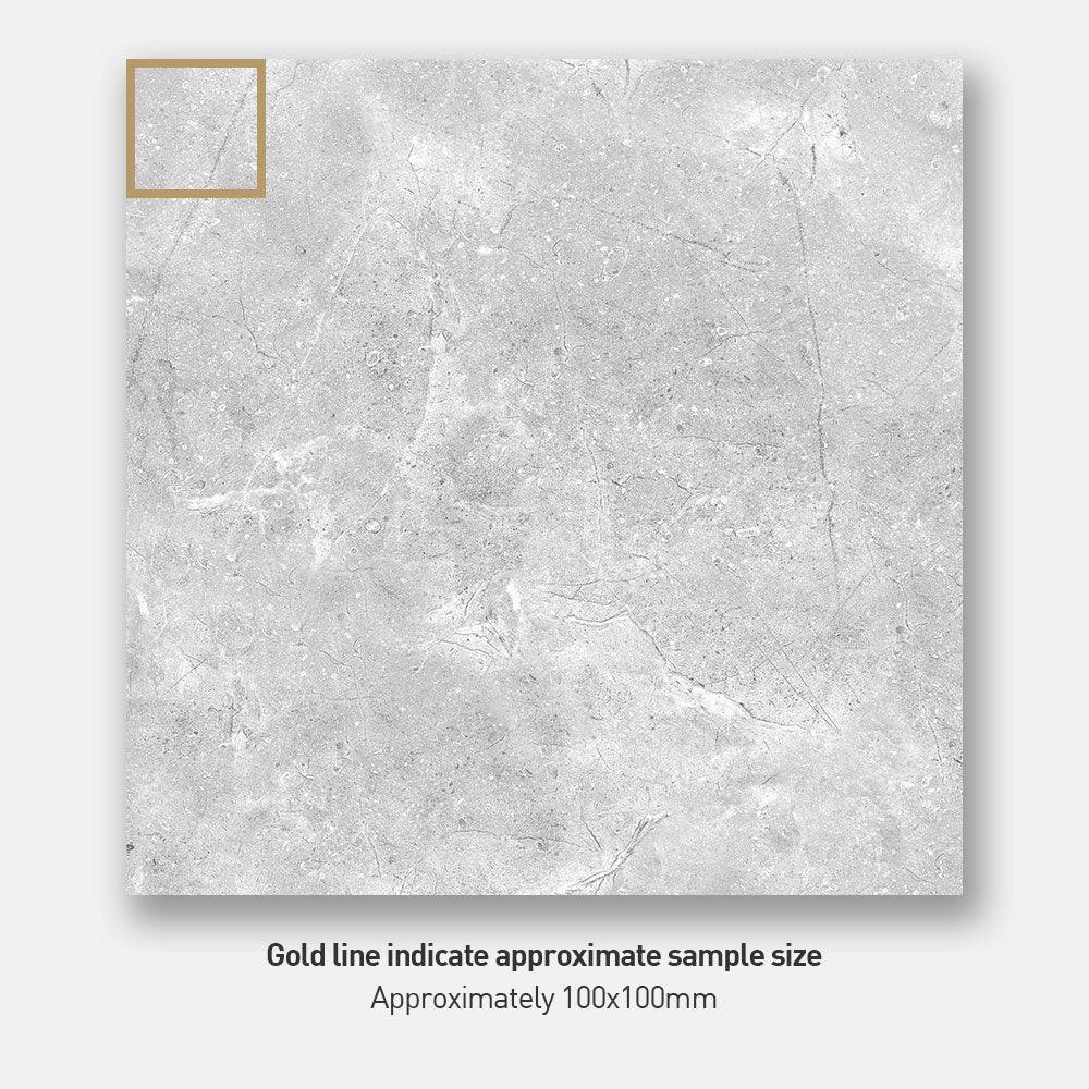 Marbella Grey 600x600 Polished Porcelain Tile - Premium Flooring for Living Room, Kitchen & Bathroom - Durable & Stylish Ceramic Tile for Home & Office Renovation