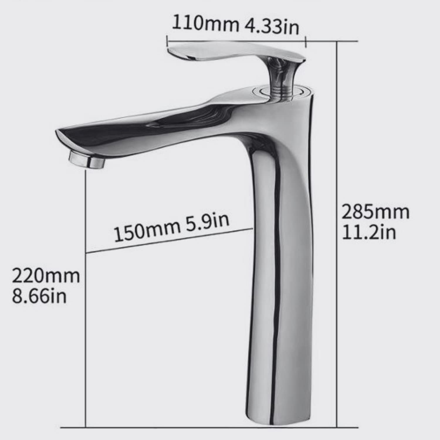 Premium InArt Brass Single Lever Bathroom Basin Mixer Tap - White Gold Finish | Modern Sink Faucet for Vanity, Powder Room & Guest Bathroom