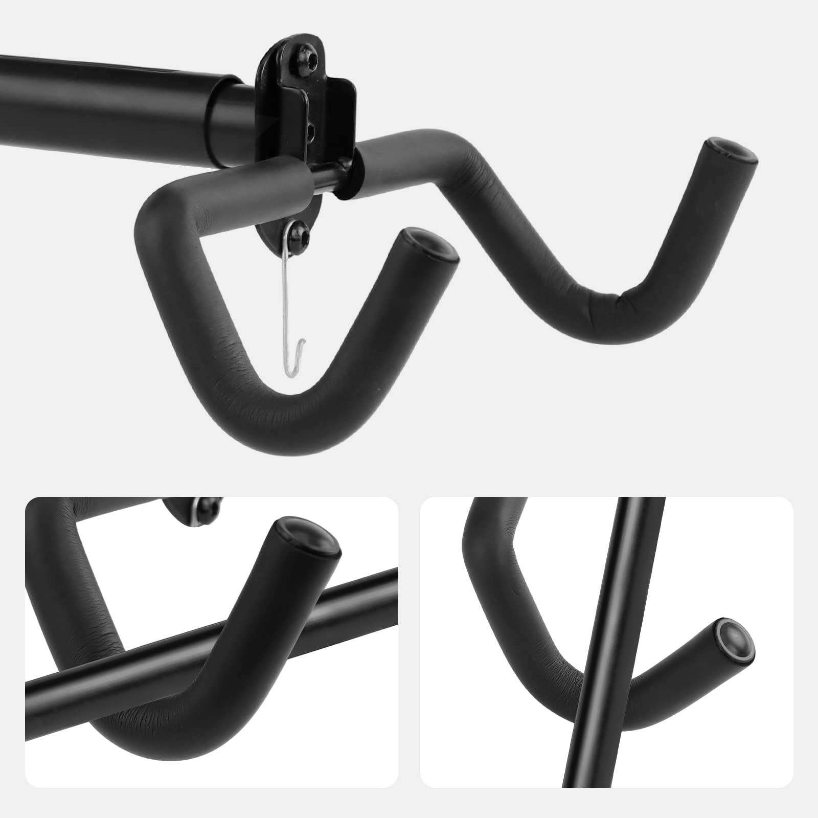 Cyfie Bike Wall Mount Hanger - Heavy Duty Bicycle Storage Rack Hook for Mountain, Road & Hybrid Bikes - Space Saving Horizontal Indoor Bike Holder for Garage, Apartment & Home Organization (Perfect for Small Spaces & Bike Enthusiasts)