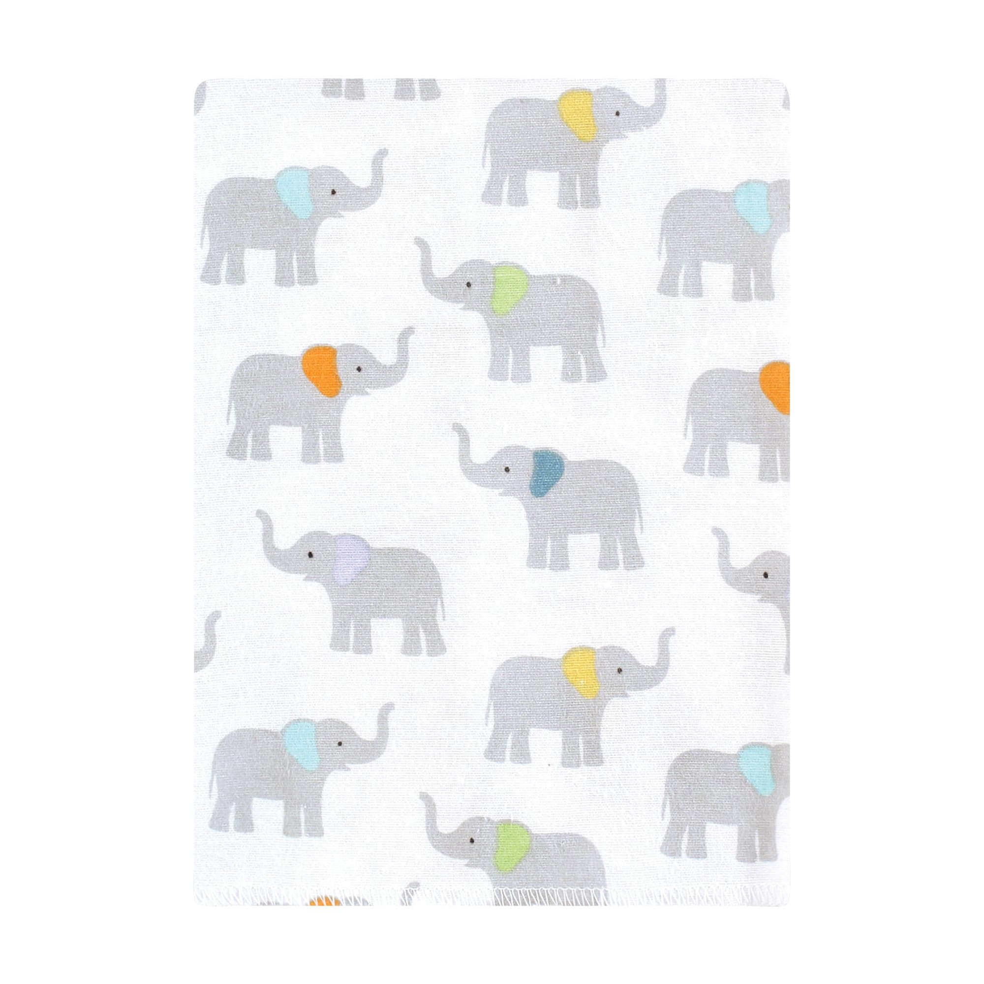 Hudson Baby Unisex Flannel Burp Cloths 12-Pack - Soft Teal Elephant Design - Perfect for Newborns & Infants - Ideal for Feeding, Spit-Up & Messy Moments